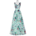 Grace Karin Sleeveless V-Neck Floral Print Pattern Chiffon Prom Dress GK000066-1